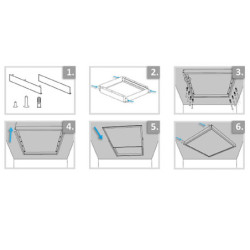 Aufbaurahmen weiß RAL 9016 für LED Panel 300x1200