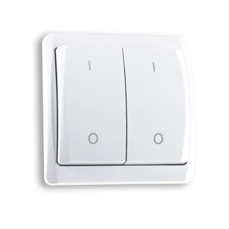 IR-PANEL CONTROL 2-fach Funk-Wandsender, batteriebetrieben (A23 12V enthalten)