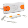 LED Trafo MiniAMP 24V/DC, 0-50W, 120cm Kabel mit Flachstecker, sekundär 2 female Buchsen