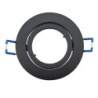 Einbaurahmen rund, Loch 68mm, Alu schwarz, für GU10/MR16 Spots