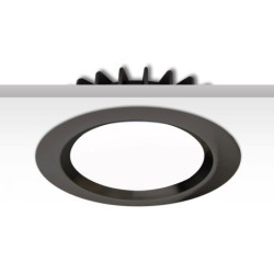 Cover Aluminium rund schwarz rückversetzt für Sys-90