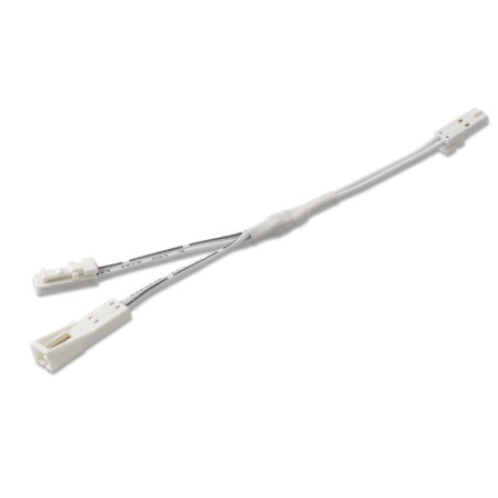 MiniAMP Linearsplitter 2 x male-Stecker / 1 x female-Buchse, 2-polig, weiß, max. 4A