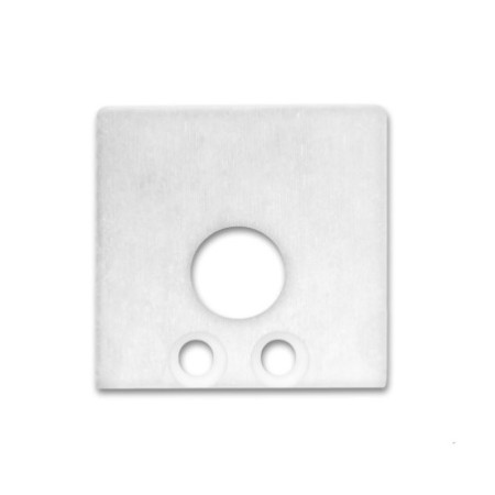 Endkappe EC 59W weiß RAL 9010 für Profil SURF16 mit Kabeldurchführung, 2 STK, inkl. Schrauben
