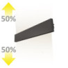 LED Wandleuchte Linear Up&Down 600, 610mm, 25W, IP40, schwarz, warmweiß