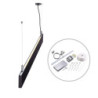 LED Hängeleuchte Linear Up&Down 600, 25W, prismatisch, linear- u. 90° verbindbar, schwarz, warmweiß
