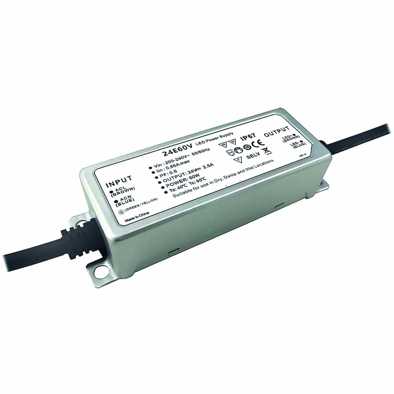 LED Trafo 24V/DC, 0-60W, IP66, Powersync