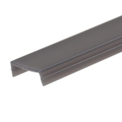 COVER schwarz für Track48 Trockenbau-, Einbau- u. Aufbauschiene (H50), 200cm, 25% Transmission