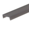 COVER schwarz für Track48 Trockenbau-, Einbau- u. Aufbauschiene (H50), 200cm, 25% Transmission