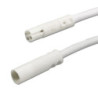 Mini-Plug RGB Verlängerung male-female, 1m, 4-polig, IP54, weiß, max. 48V/6A