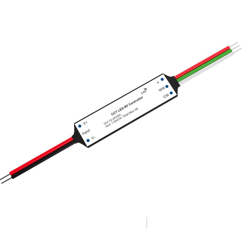 Sys-Pro weißdynamischer Funk Mesh PWM-Dimmer Mini, 2 Kanal, 12-24V DC 2x1.5A