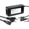Trafo 24V/DC, 0-60W, mit Rundstecker und Flachstecker