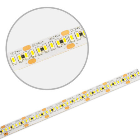 LED CRI930 MiniAMP Flexband, 24V DC, 12W, IP20, 3000K, 250cm, beids. 30cm Kabel + maleAMP, 300 LED/m