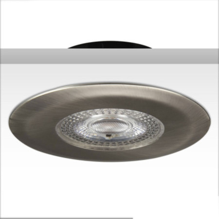 LED Einbaustrahler PC68 IP44, brushed, 5W, 38°, warmweiß, 3 Stufen dimmbar, korrosionsbeständig