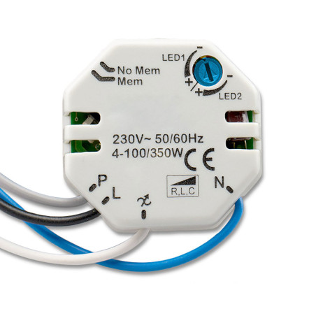 Universal-Push Dimmer für dimmbare 230V Leuchtmittel/Trafos, 300VA