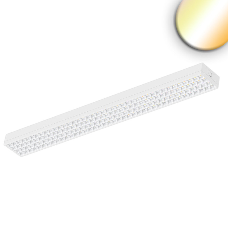 LED Langfeldleuchte UGR unter 19, 80°, weiß, 120cm 38W, ColorSwitch 3000|4000K, dimmbar