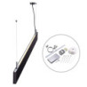LED Hängeleuchte Linear Up&Down 1200, 40W, prismatisch, linear- u. 90° verbindbar, schwarz, warmweiß