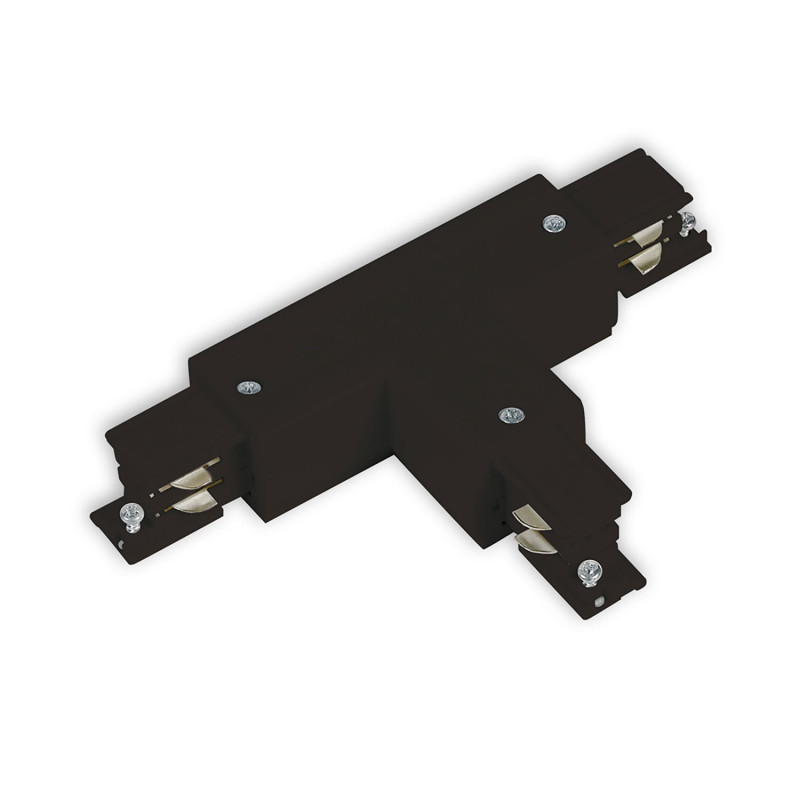 3-Phasen S1 T-Verbinder N-Leiter links, Schutzleiter rechts, schwarz