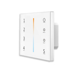 Sys-Pro weißdynamische 4 Zonen Einbau-Touch-Fernbedienung + DMX-Output, weiß, 230V