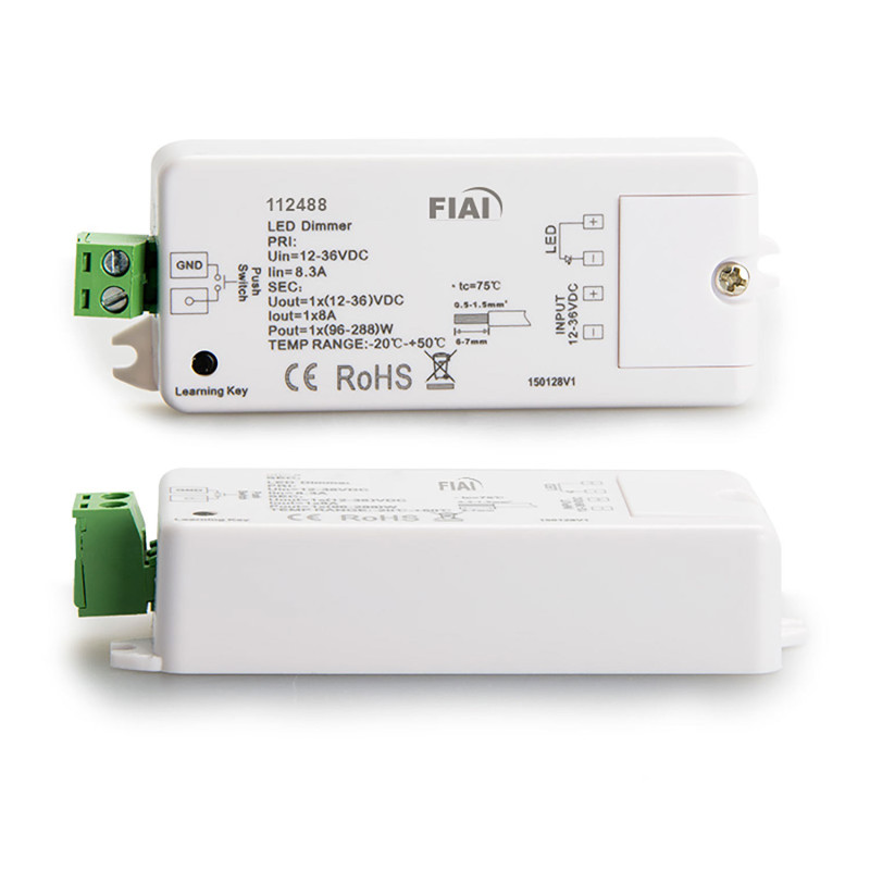 Sys-One Funk/Push PWM-Dimmer, 1 Kanal, 12-36V 8A, 48V 4A