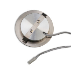 LED Möbeleinbaustrahler MiniAMP silber, rund, 3W, 120°, 24V DC, 1900-4000K CCT, dimmbar