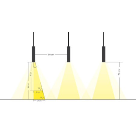 LED Pendulum Slim RGBW Tree Gold