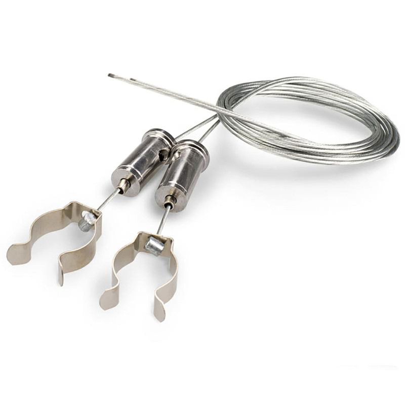 Seilabhängung (2 Stk) für T8 Röhren mit Deckenverschraubung inkl. Stahlseile 1,5m und Clips