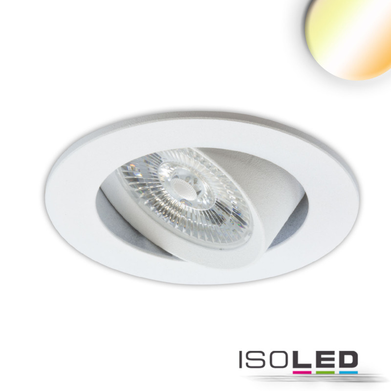 LED Einbauleuchte Sunset Slim68 weiß, rund, 9W, 1800-2800K, Dimm-to-warm