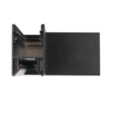 HALON 90° Eck, geschweißt, 120x120mm, schwarz RAL 9005, exkl. Cover