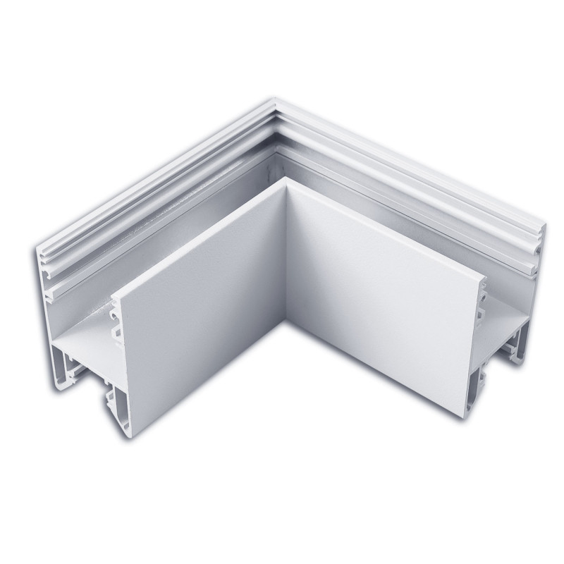 HALON 90° Eck, geschweißt, 120x120mm, silber pulverbeschichtet, exkl. Cover