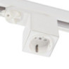 3-Phasen Adapter mit Schutzkontaktstecker, weiß, inkl. 6A Sicherung