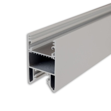 LED Leuchtenprofil HALON Aluminium silber pulverbeschichtet, 300cm, Kühlstreifen schiebbar