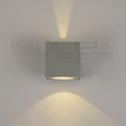LED Wandleuchte Up&Down 2x3W CREE, IP54, silbergrau, warmweiß