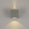 LED Wandleuchte Up&Down 2x3W CREE, IP54, silbergrau, warmweiß