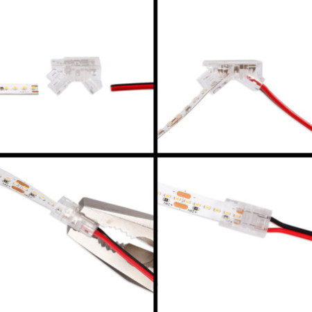 Kontakt-Verbinder (max. 5A) K3-208 für 2-pol. IP20 Flextripes mit Breite 8mm