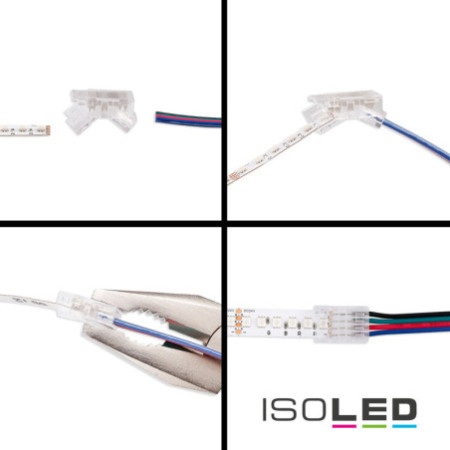 Kontakt-Verbinder (max. 5A) K3-410 für 4-pol. IP20 Flextripes mit Breite 10mm