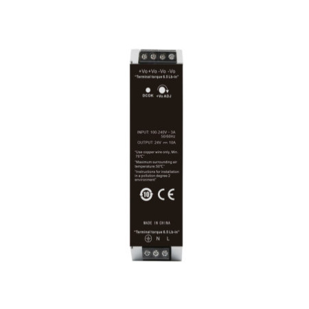 LED Hutschienen-Trafo 24V, 24~28V/DC, 0-240W