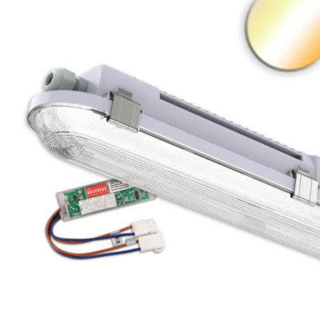 LED Wannenleuchte HEQ, 120cm, IP65, HF-Sensor, 25-40W, 160lm/W, 3000|3500|4000K, CRI80