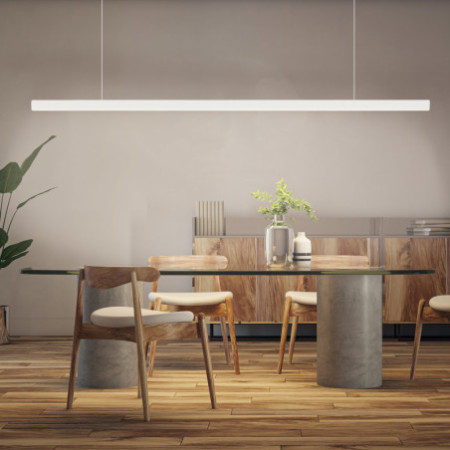 PROLAMP 40IDhs Pendel 75W weiß, 1500mm, opal+, Zigbee + Sys-Pro dimmbar, CCT+2700K