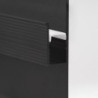 LED Trockenbau-Leuchtenprofil Single Curve, schwarz pulverbeschichtet 200cm
