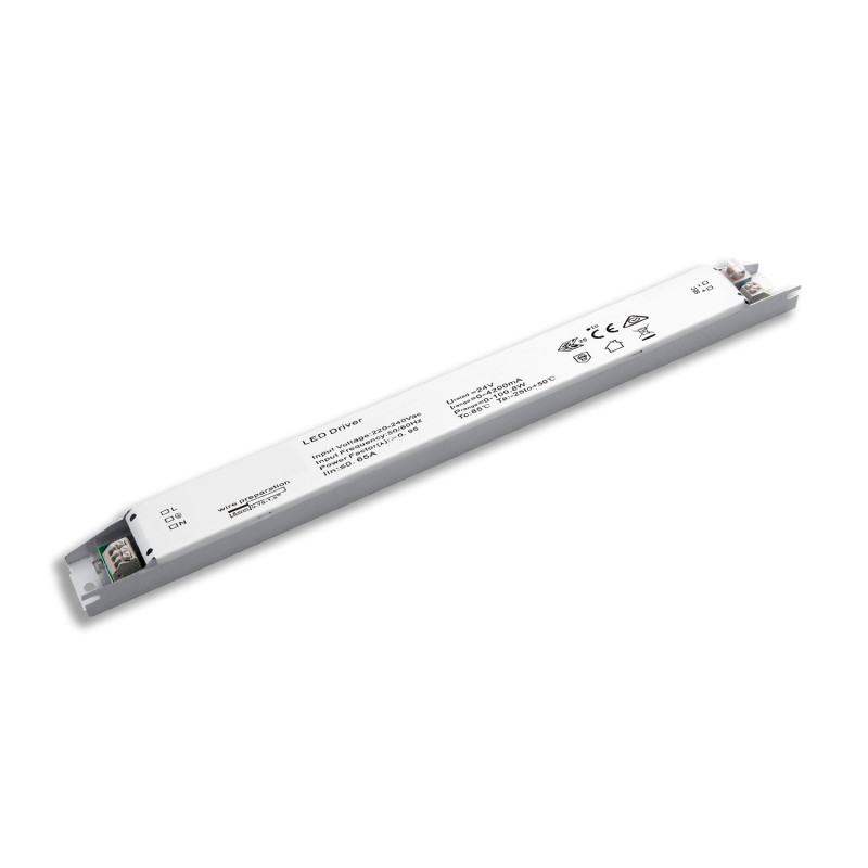 LED Leuchten-Trafo 24V/DC, 0-100W, SELV, flach, schmal