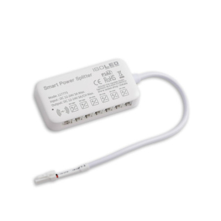 MiniAMP Power-Splitter 6-fach, Single Color, 12-24V DC, mit Master Sensor-Port