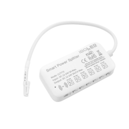 MiniAMP Power-Splitter 6-fach, Single Color, 12-24V DC, mit Master Sensor-Port