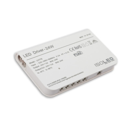 LED MiniAMP Trafo 24V/DC, 0-24W, 5x3A mit Master Sensor-Port, ultraflach