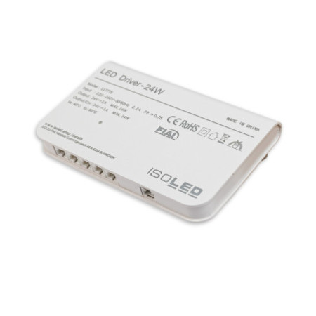LED MiniAMP Trafo 24V/DC, 0-24W, 5x3A mit Master Sensor-Port, ultraflach