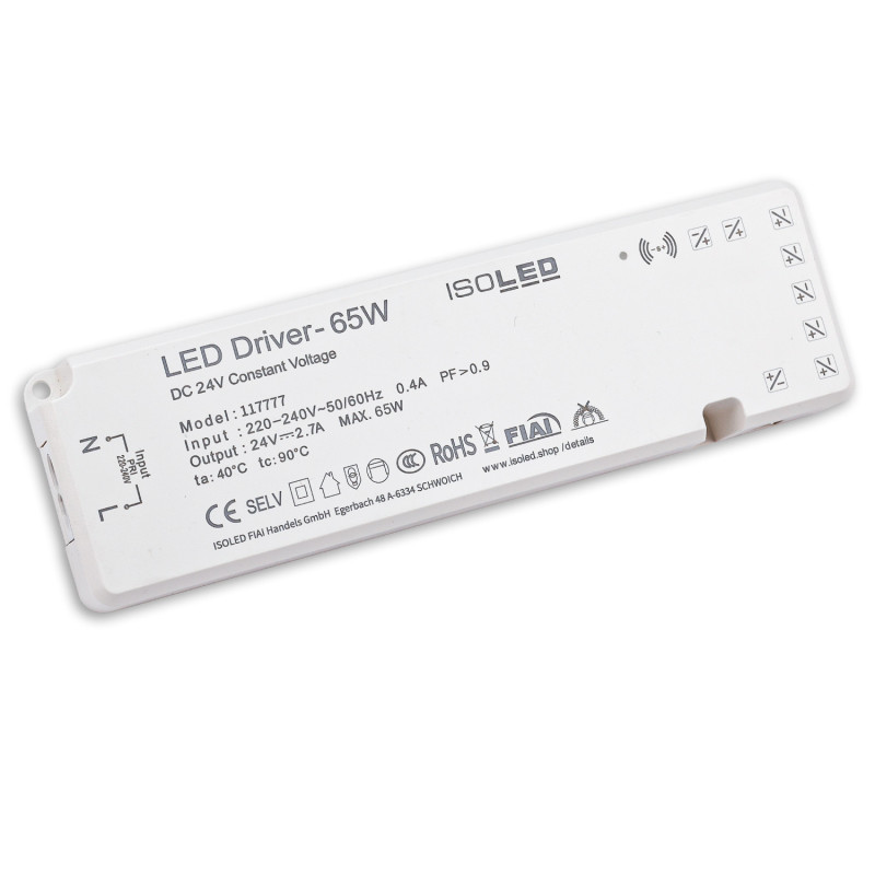 LED MiniAMP Trafo 24V/DC, 0-65W, 7x3A mit Master Sensor-Port