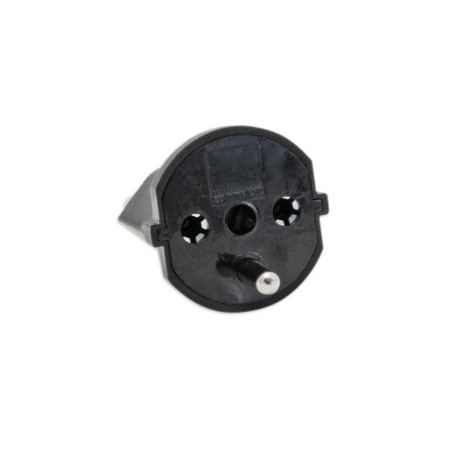 Fixadapter CH Typ 12 auf Schuko CEE 7/7, schwarz, nicht demontierbar, 10A