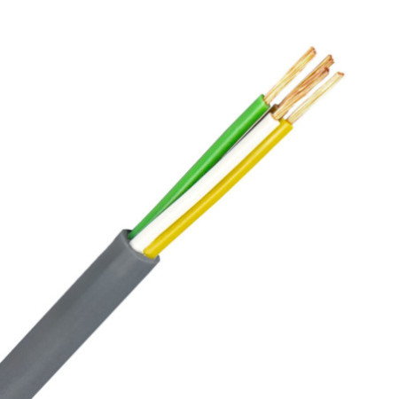 Kabel PVC ummantelt, grau, 4x0,5mm² LIYY, Meterware