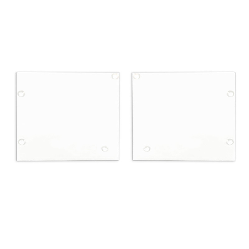 Endkappe Alu EC127 für Curtain10 ONE mit VISOR, 1 Paar (links & rechts), weiß