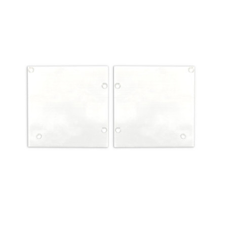 Endkappe Alu EC131 für Curtain10 ONE HIGH mit VISOR, 1 Paar (links & rechts), weiß