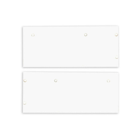 Endkappe Alu EC129 für Curtain10 DOUBLE mit VISOR, 1 Paar (links & rechts), weiß
